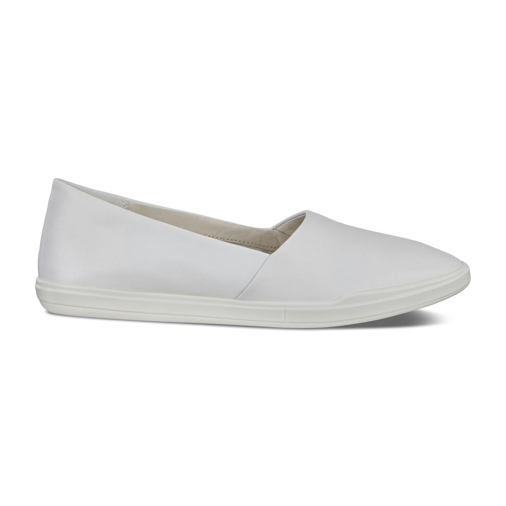 ECCO Womens Loafer White - Simpil - UKF-413085